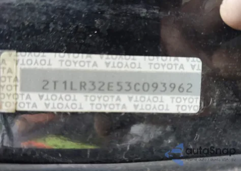 2003 Toyota Matrix Standard from USA, damaged, VIN 2T1LR32E53C093962